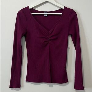 Old Navy Burgundy Long Sleeve Tee